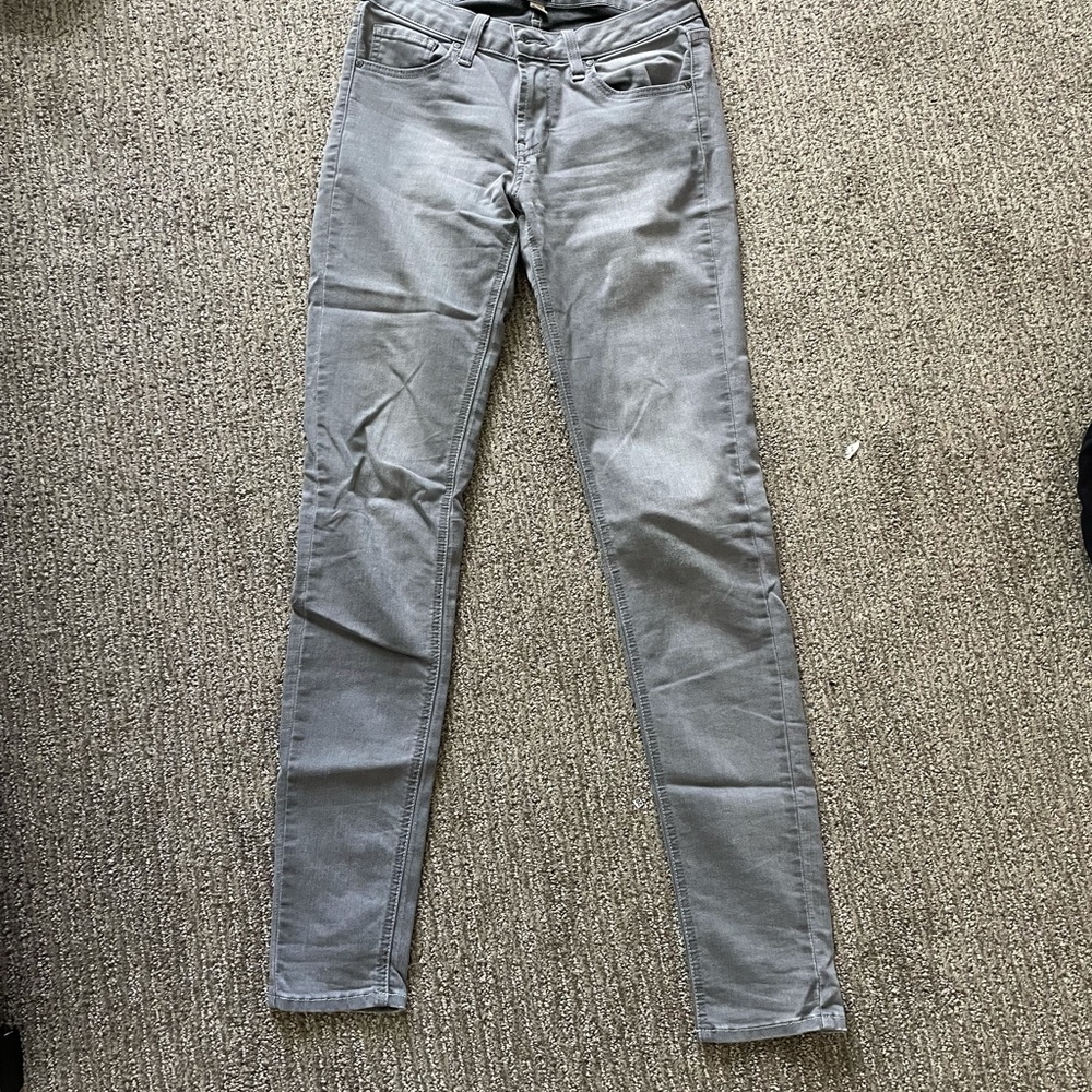 Just Black Denim Gray Skinny Leg Jeans